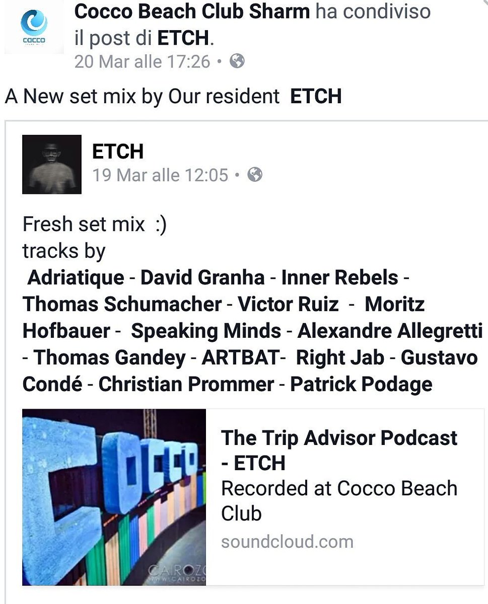 RightJabMusic's tweet photo. Thanks to ETCH for play our track "Get Up" at #COCCOBEACHCLUB in Sharm among stars of underground scene! #techno https://t.co/wBKJPvtWYN