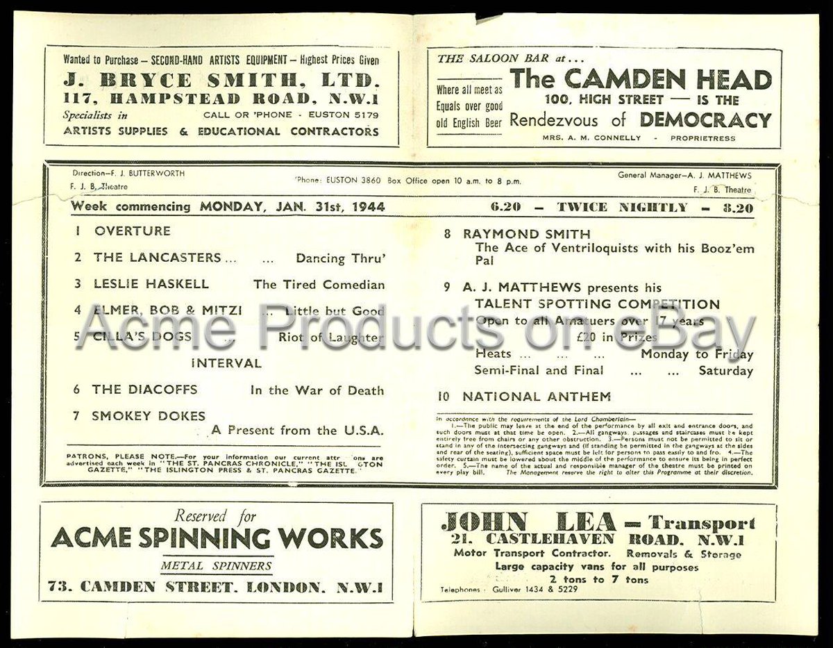 Ray Smith Camden Town 1944