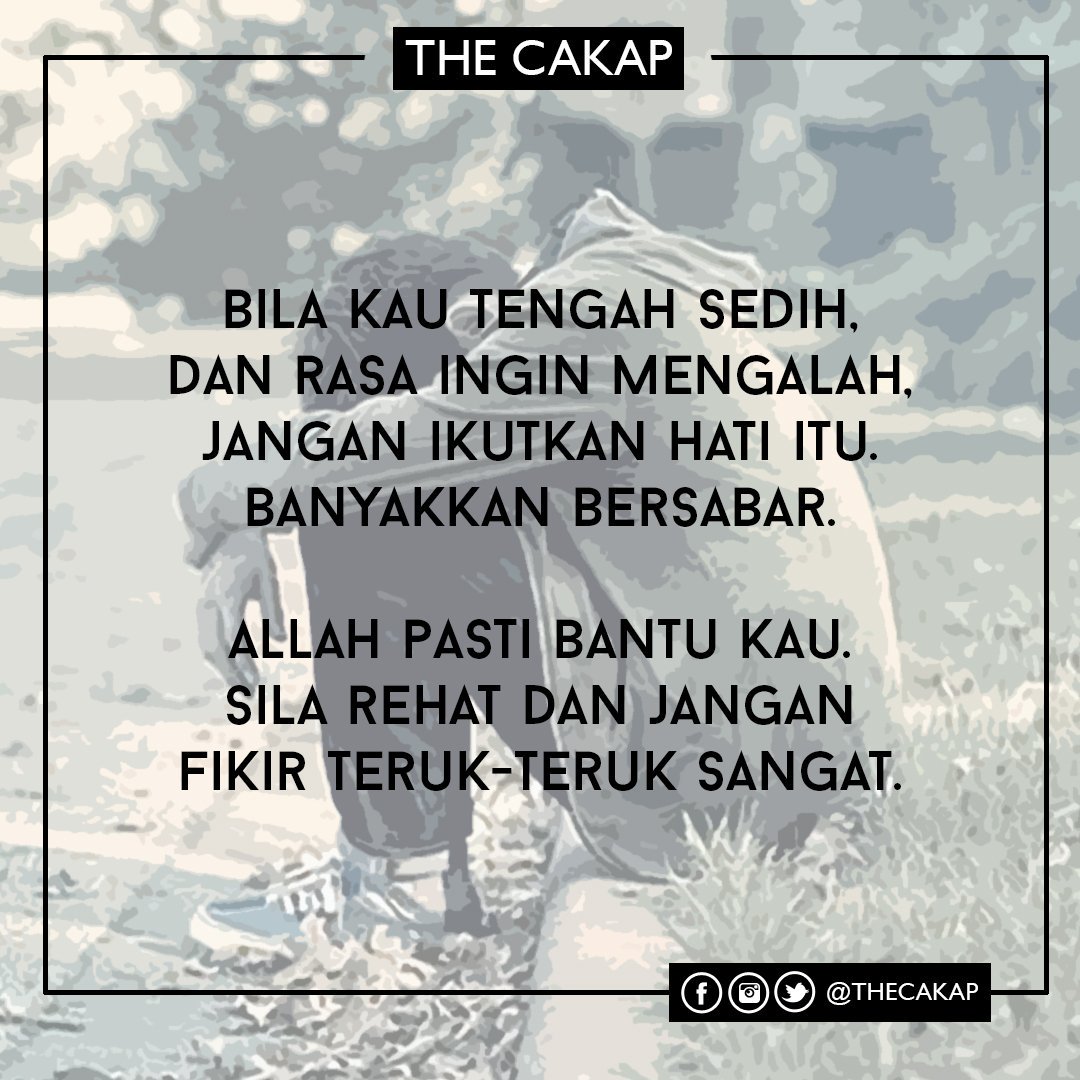 TheCakap's tweet photo. Buat yang sedang bersedih. 😔 https://t.co/SfJVhBXZEe