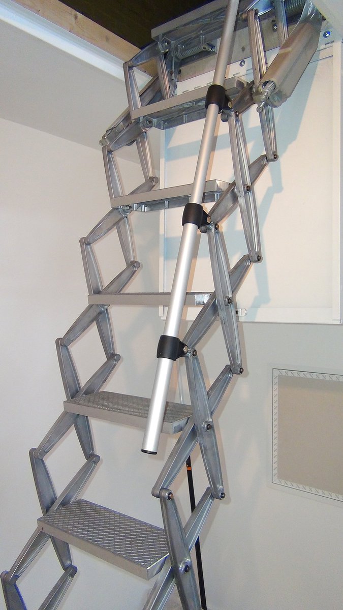 APDaccess's tweet photo. Smart space-saving loft ladder design from APD - a retractable ZIP ladder with handrail #loftaccess #zipladder https://t.co/LXB3h512x4