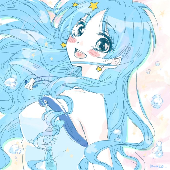 青い絵全然なかった・_・; #Twitter10周年だから青い画像を載せる 