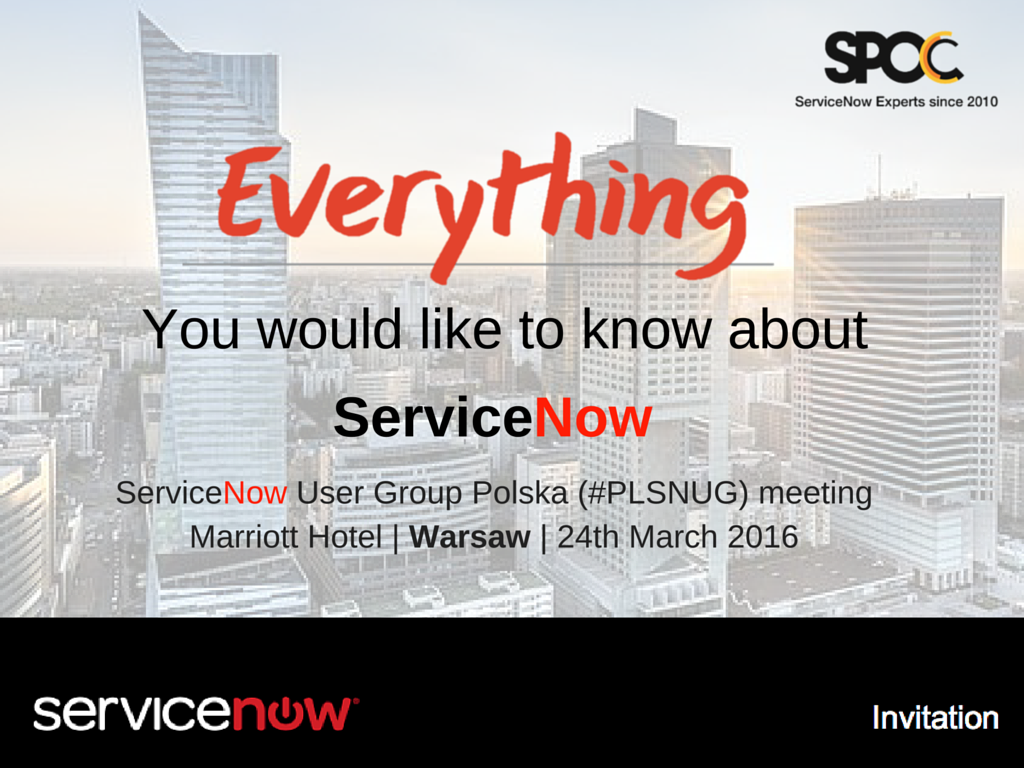 spocPL's tweet photo. Join Us at PL #SNUG which is taking place tomorrow in #Warsaw #ServiceNow #SaaS #PaaS link: https://t.co/cgH69XR9pq https://t.co/CkIoiWFQm9