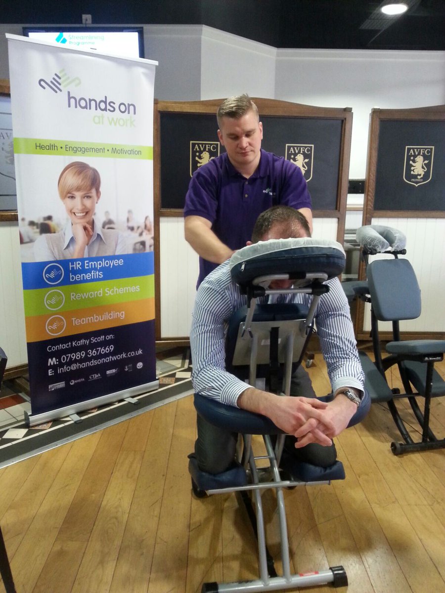 HandsOnAtWork's tweet photo. Photos from the #streamliningnhs today at @astonvilla #health #wellbeing #motivation #massage https://t.co/TTlEvw52Se