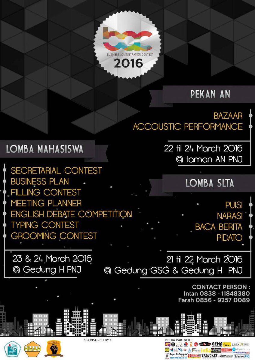 Besok kita akan perform di acara Bussiness Creative Contest di PNJ jam 3 sore. Yuk merapat guys!