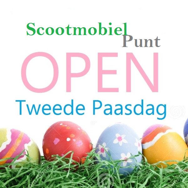 2e Paasdag Open. Korting tot 20% op gehele assortiment. ScootmobielPunt te Alblasserdam. #TwitterNL #Nederland #A15
