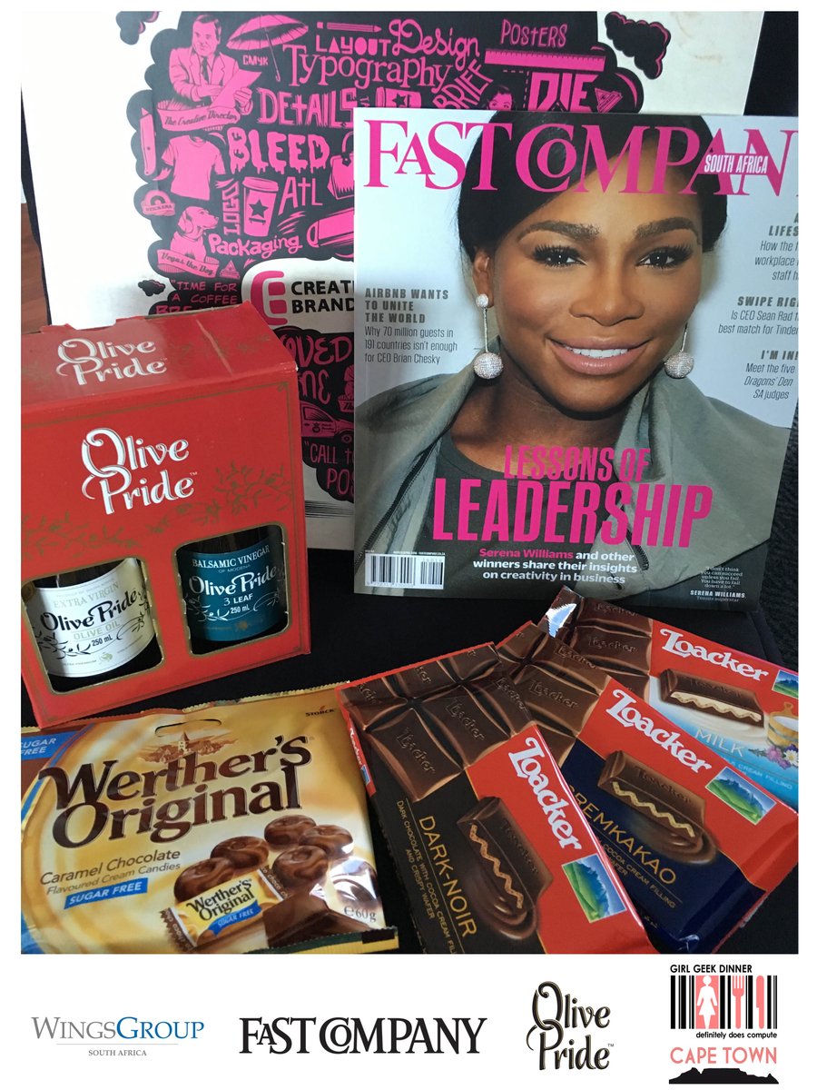 ggdcpt's tweet photo. Some of the amazing treats in the #ggdcpt goodie bags - @CreativeBrands @Wings_Group @Olive_Pride @FastCompanySA https://t.co/kteyiPQNtd