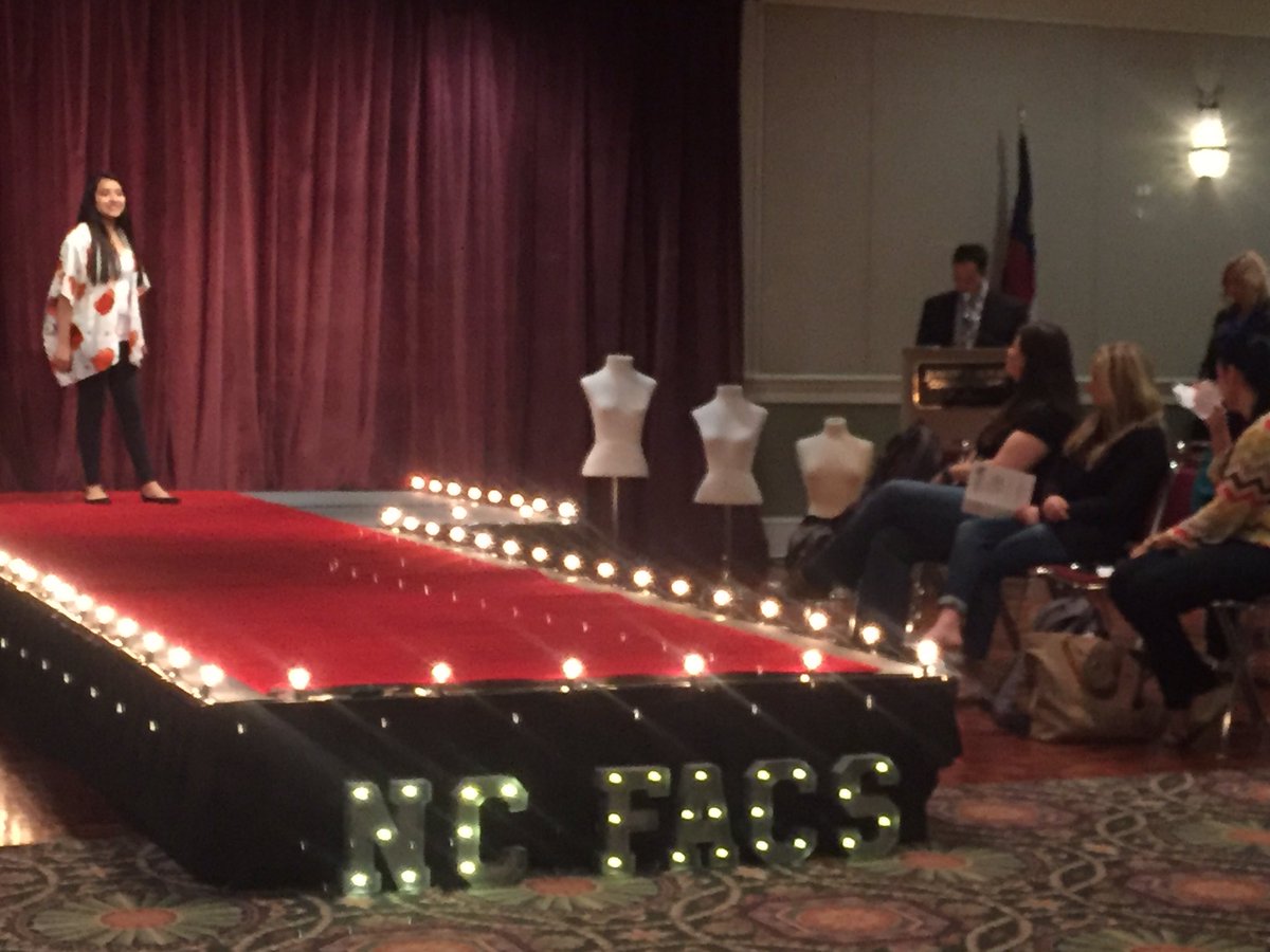 MeltonMandy's tweet photo. The NCFACS Fashion Show Rocks!  #NCCTE #CCSS2016 https://t.co/d9xhsdB5Re