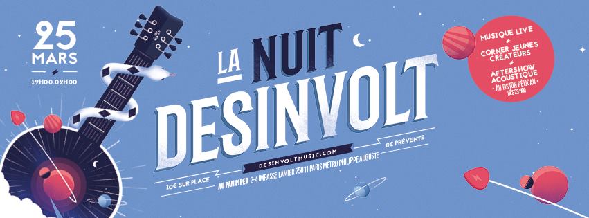 Blue_Telegram's tweet photo. Retrouvez nous ce Vendredi 25 au Corner Créateur de La Nuit Désinvolt' @desinvoltmusic 
https://t.co/q9nkKSatuz https://t.co/5rcMruiW8j