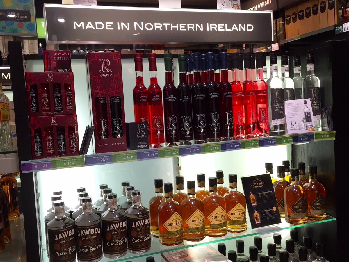 New Neighbours at <a href="/BelfastAirport/">Belfast International Airport</a> great to see <a href="/JawboxGin/">Jawbox Gin</a> &amp; <a href="/QuietManWhiskey/">The Quiet Man</a> now available! #EnjoyNI16
