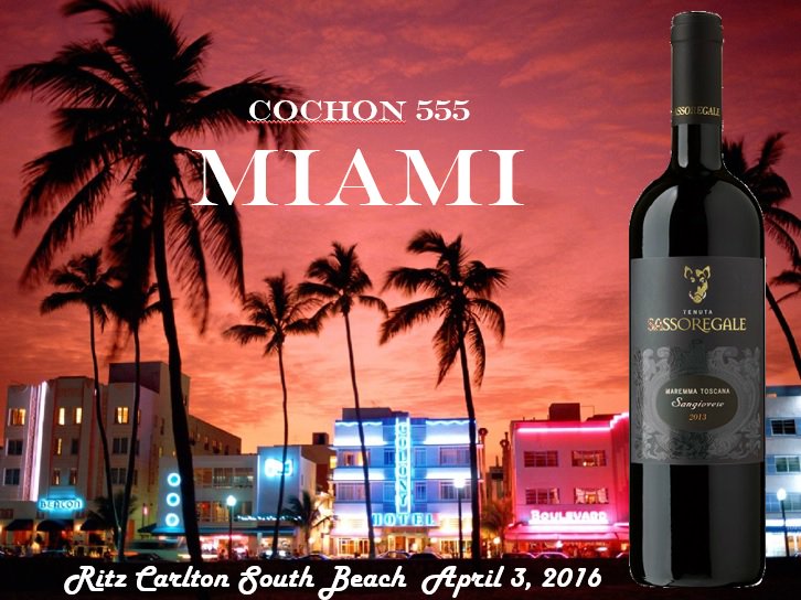 Can't wait to share our Sangiovese with the Magic City at @COCHON555 in Miami April 3 at @RCSouthBeach ! #cochon555