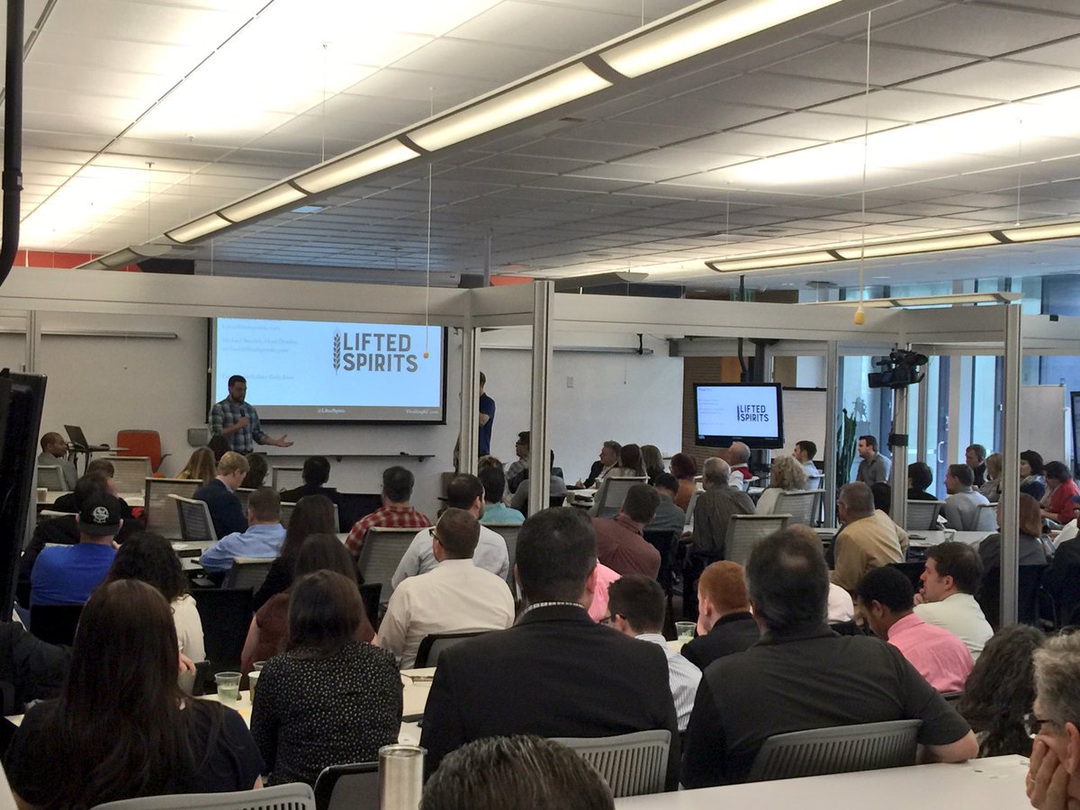 1MillionCupsKC's tweet photo. .@LiftedSpirits needs to be connected to restauranteurs, bar managers, and investors. #1MCKC https://t.co/GVsF3y5A3B