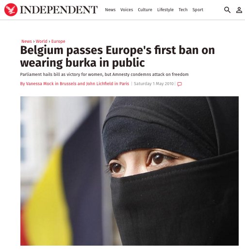 FearDept's tweet photo. No sooner did Belgium ban Muslims from covering their faces than police started covering theirs. #BestPractices https://t.co/PSL0vg2QZS