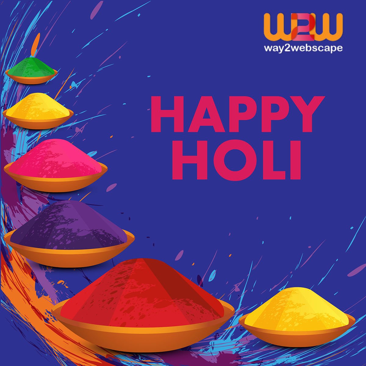 Way2Webscape's tweet image. Wishing you all a Happy &amp;amp; #Colourful #Holi.