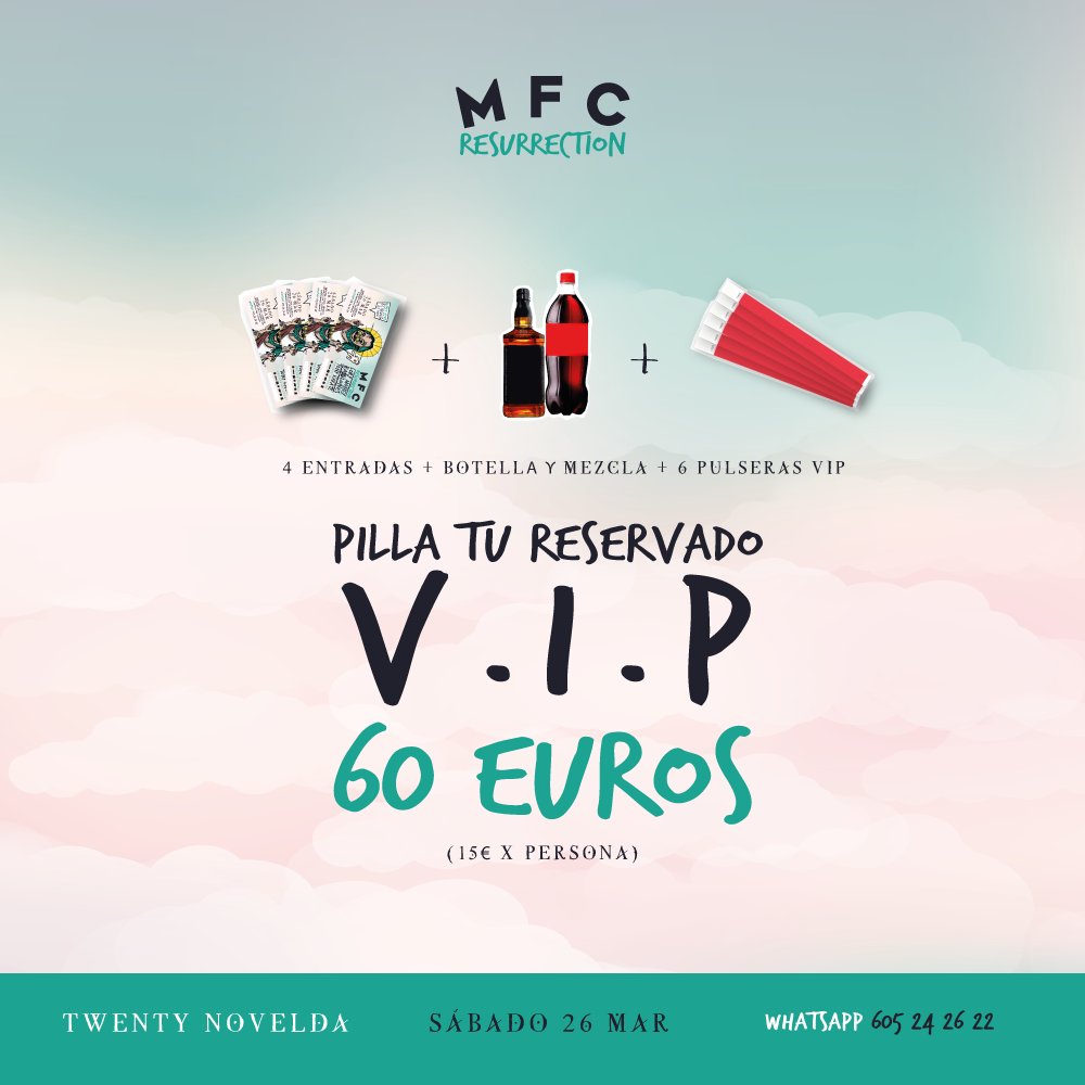 MFCrew_'s tweet photo. Un reservado menos. Solo queda uno, píllatelo si quieres estar agusto y relajado con tu gente. Suu! #MFCResurrection https://t.co/THbmssXuul