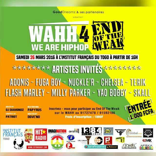 CasielLawson's tweet photo. Moins De Trois Du Jour J De La Plus Grande Compétition Hip-Hop Du Togo @Pub228 #WAHH4 Arrive A Grand Pas. https://t.co/Ie7GPtaf8P