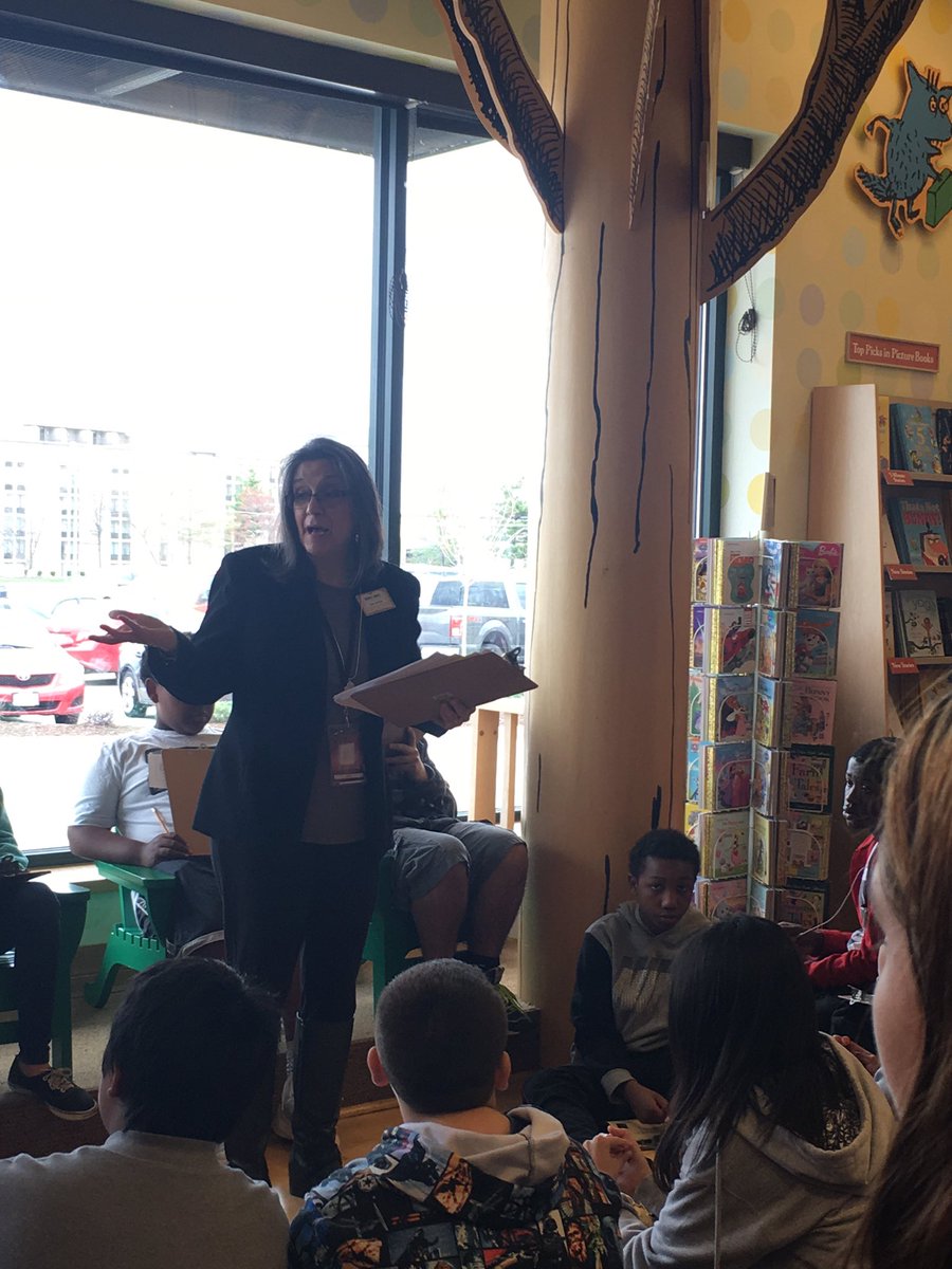 MrsEdwardsELA's tweet photo. Our 2nd trip is off to a great start! Thank you Mrs. Lisa of @BNBuzz for giving us tour of the store! #JMSlovesBandN https://t.co/BLYmeRhs3M
