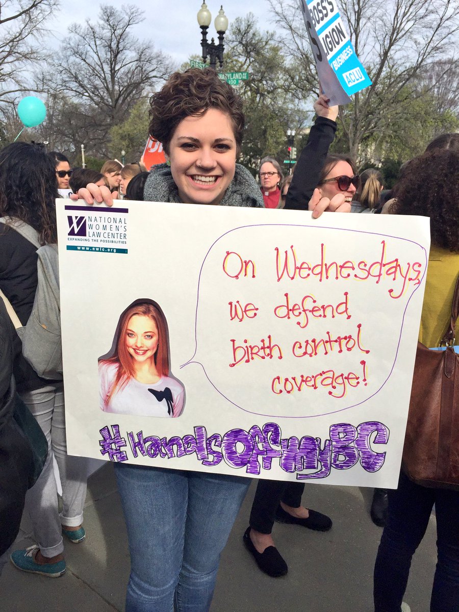 nwlc's tweet photo. Oh my god, you can't just ask someone why they deserve birth control coverage. It's our right, duh. #HandsOffMyBC https://t.co/UcihDFA3Tg