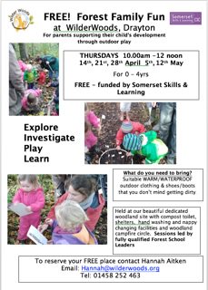 DraytonWoods's tweet photo. FREE Forest Family Fun starting 14 April for 5 weeks 10am - 12pm for 0-4yrs. Contact hannah@wilderwoods.org to book https://t.co/t1DTyQnxL3