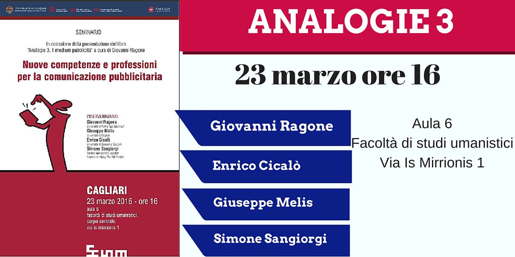 italmedia's tweet photo. Si comincia #analogie3 #pubblicità #comunicazione #smtcagliari https://t.co/E9CN6Mca10