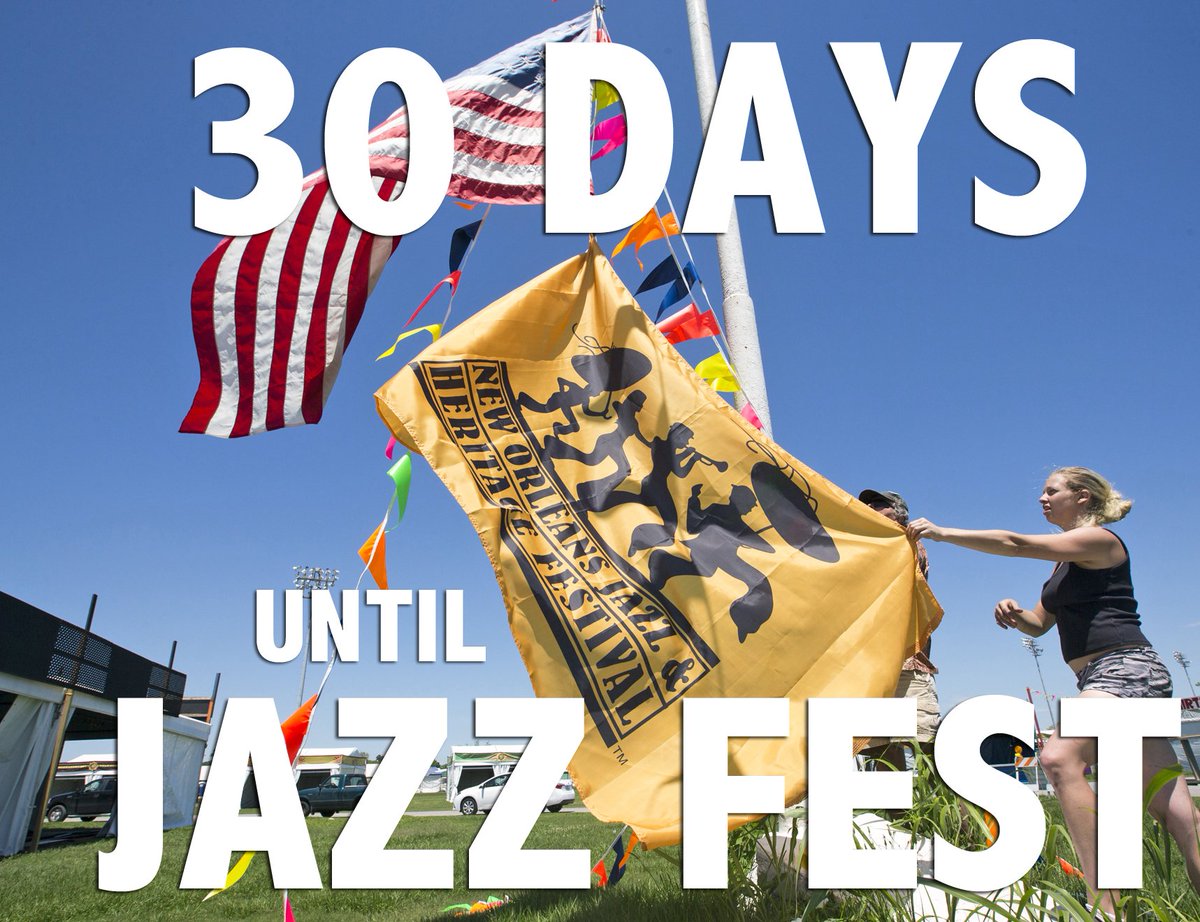 NOLAnews's tweet photo. The countdown has begun! Start planning your days now:  https://t.co/22q5y6US0Q #JazzFest2016 https://t.co/73zP6lzJbE