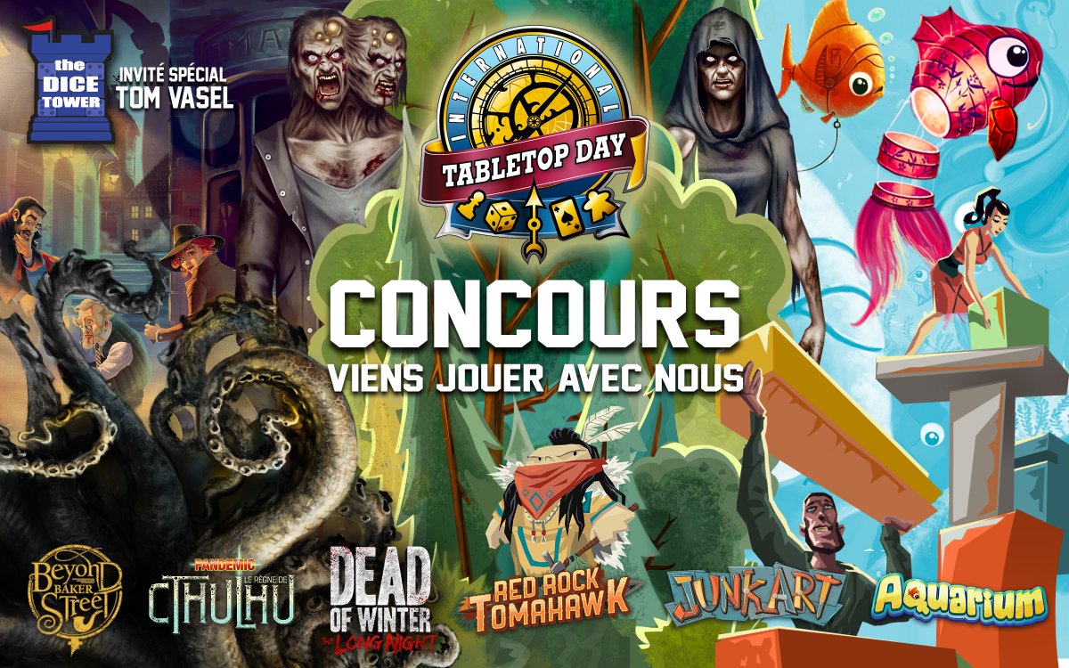 SUIVRE &amp; RETWEET= une chance de gagner 2 billets pour notre événement Tabletop Day! détails: filosofiagames.com/nouvelles/tabl…