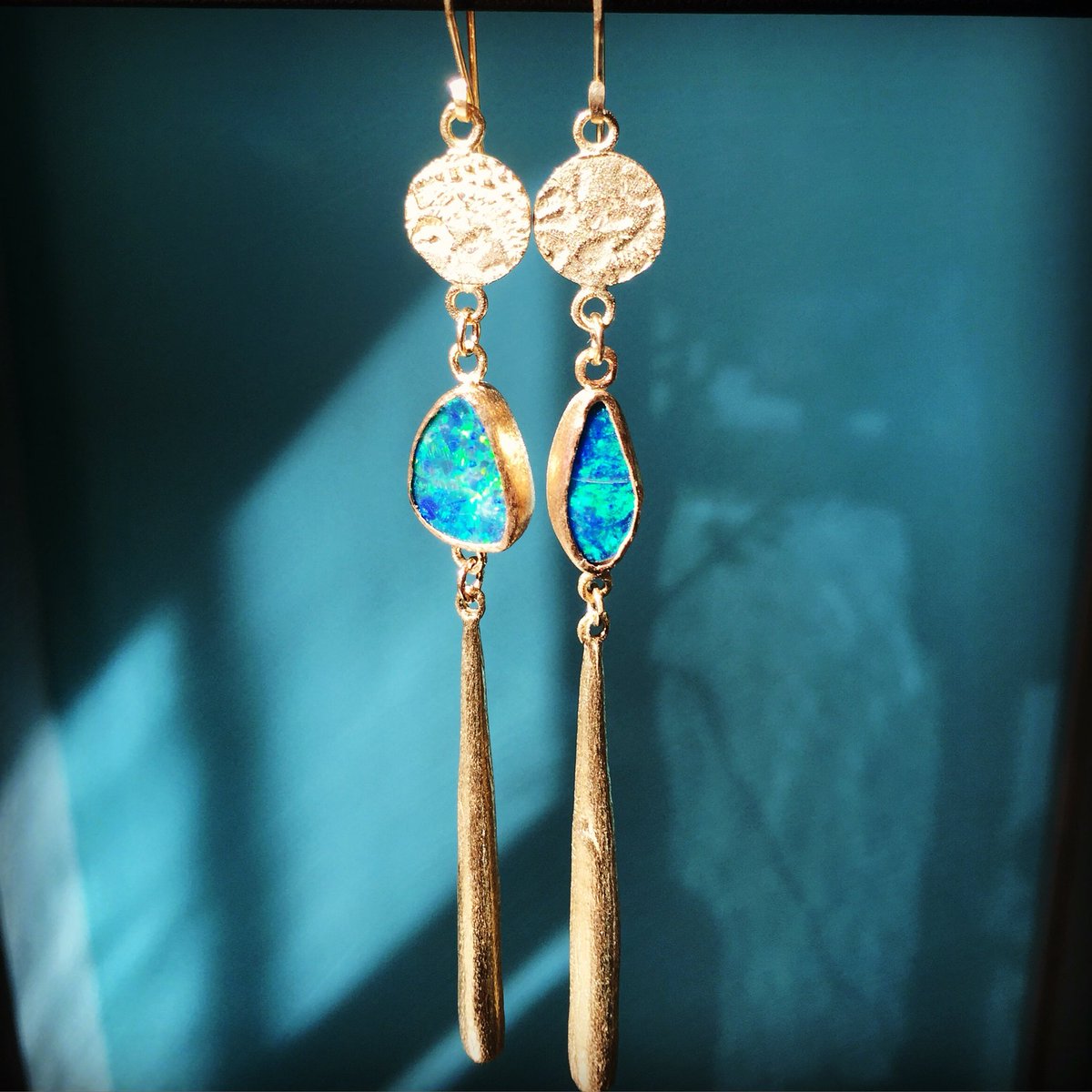 #opals #gold #earrings #obsessed loving these new Opal earrings. Might have to keep them for myself 😜