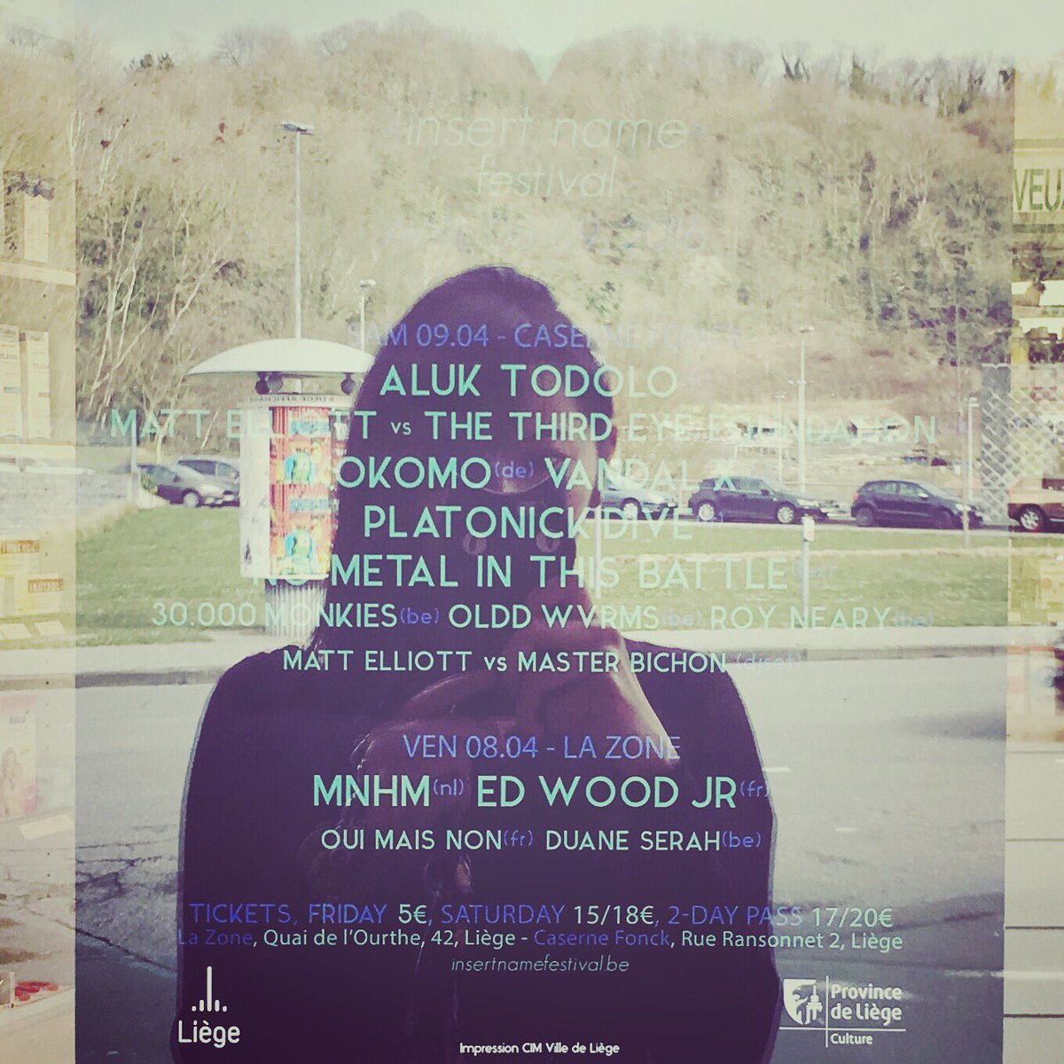 <insert name> festival 2 weeks left!! 💜💚  #soon #lazone #casernefonck #advertising #poster #insertname #festival