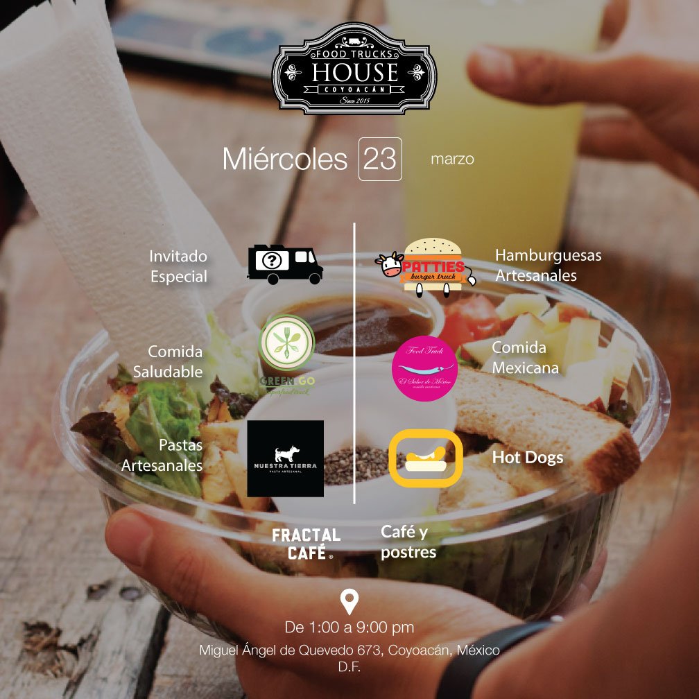 #MeGananCon llevarme a comer en los #foodtrucks más deliciosos de la ciudad!

Hoy de 1 a 9 p.m.