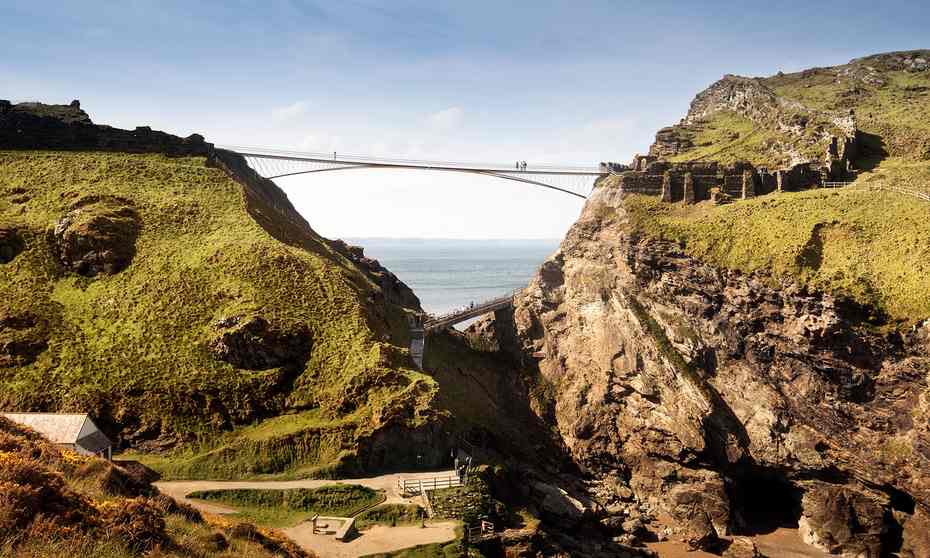 Shehnazghani1's tweet image. the proposed footbridge at Tintagel Castle. Photograph: Wicks and Ney &amp;amp; Partners theguardian.com/technology/201…