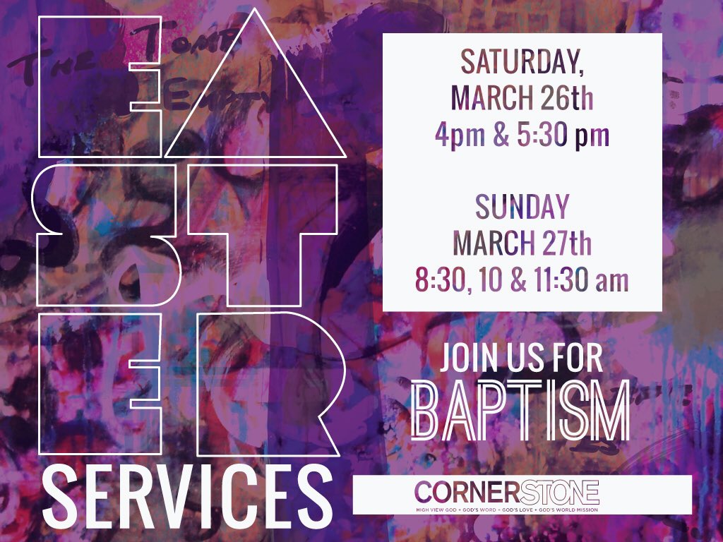 csrockwall's tweet photo. Do you have any where to go to church on Easter? Join us! #Cornerstone #YouAreInvited https://t.co/6eRPDGQlk3
