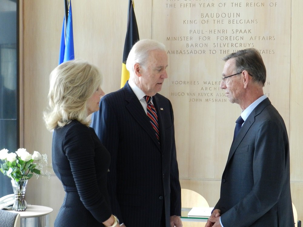 BelgiumintheUSA's tweet photo. "We know your countrymen will never bend, never yield". 
@VP Joe Biden https://t.co/k1FxvqWTD7