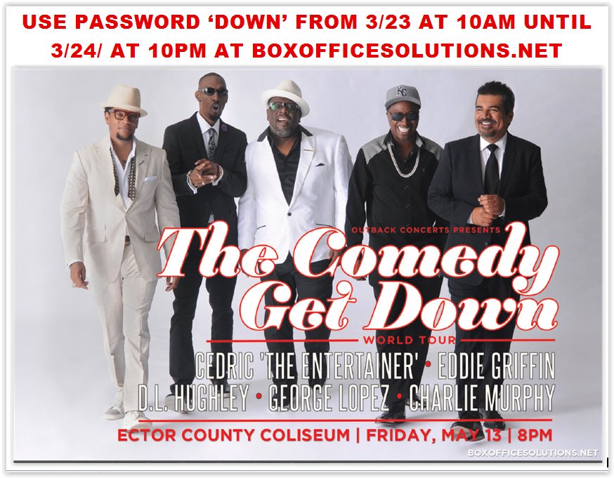 ECColiseum's tweet photo. Get "The Comedy Get Down" Pre-sale password below 👇 https://t.co/my0uhdKyaY