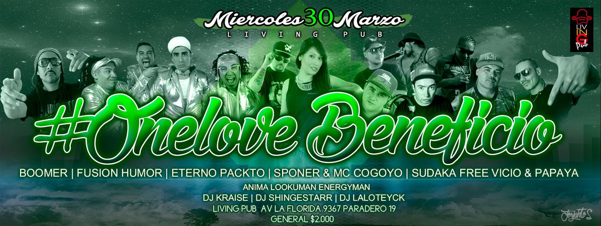 Eternoficial's tweet photo. Este 30 de marzo en @LIVINGCLUB_LF #ONELOVEBENEFICIO Todos invitados humor y música en vivo !! https://t.co/L7BKVbV0q1