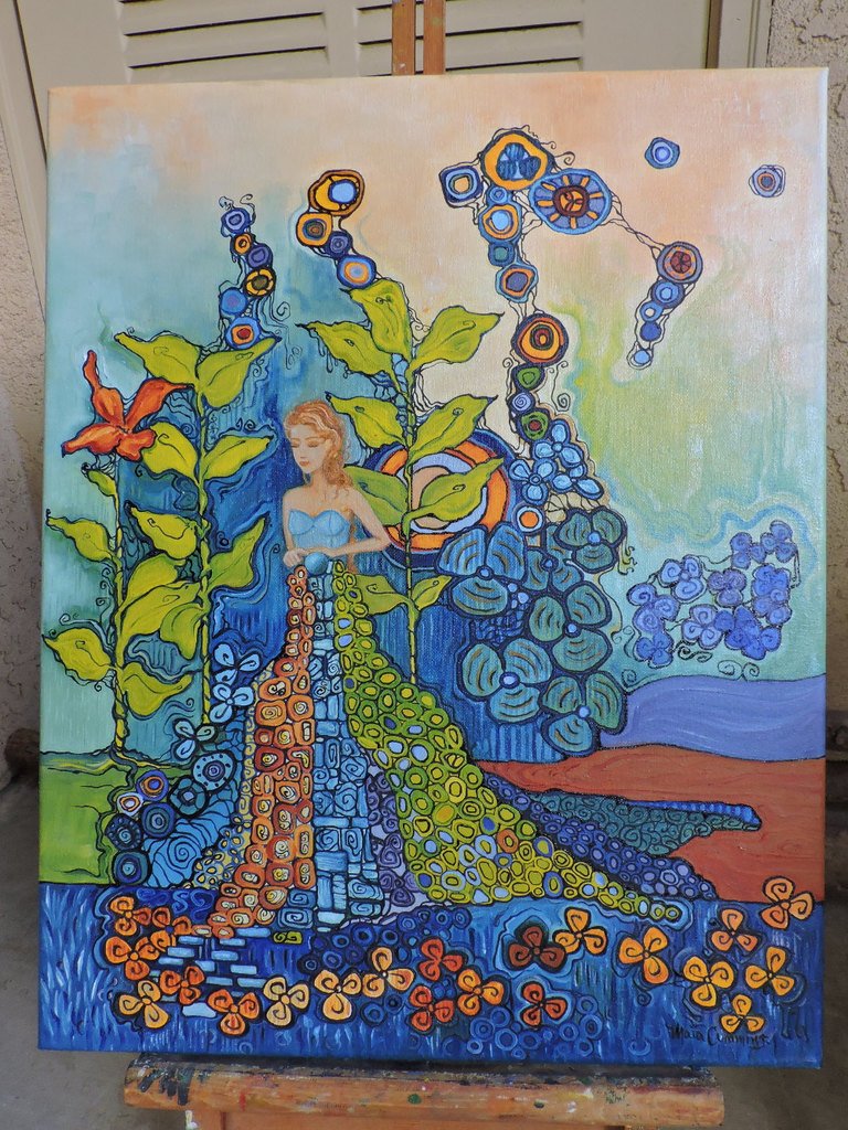 Gifts for Her Birthday, Flowers, Painting, Gustav Klimt, 16 x 20, Original, Canvas Paintin… ift.tt/1QlhJLU