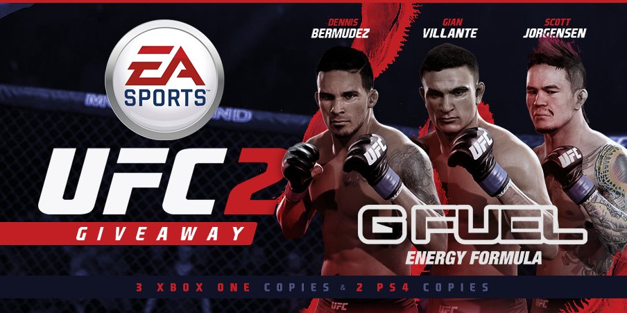 GFuelEnergy's tweet photo. Our fighters &amp; us are celebrating the release of #UFC2 with a sweet giveaway! 

Enter here: https://t.co/MAwWcctToh https://t.co/lCaj5c2hBL