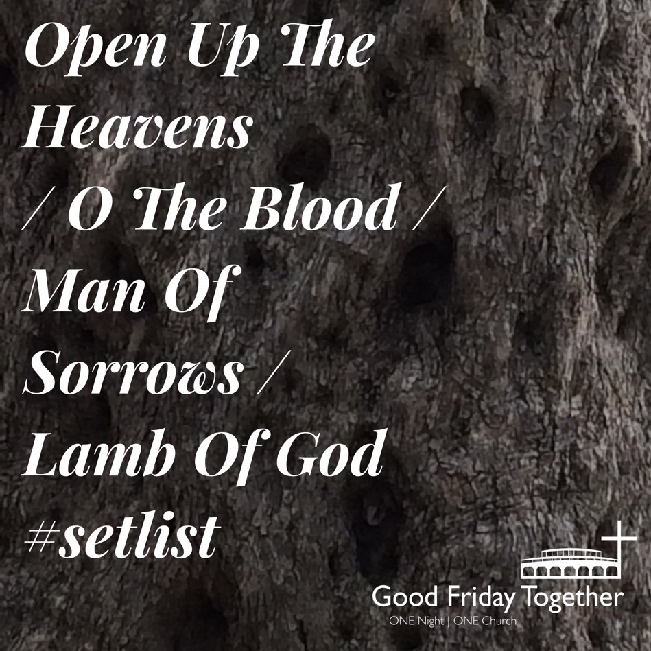 timfus's tweet photo. Just 2 more days! #OneNightOneChurch #goodfriday #setlist #theChurch https://t.co/iG128MvywX