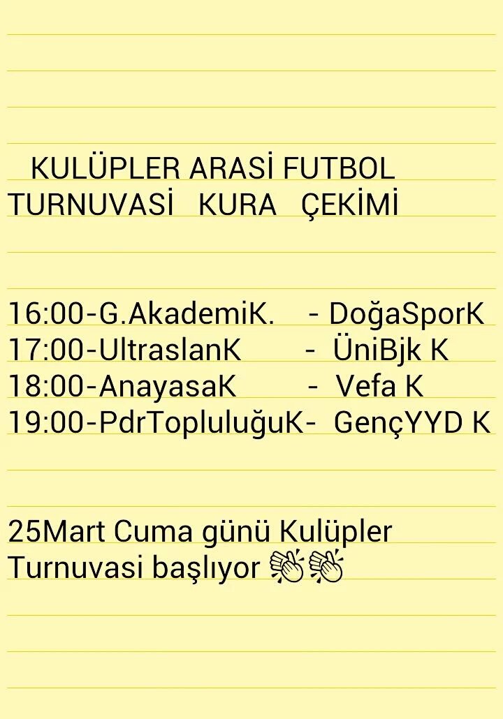 Kulübümüzün takımına ve diğer kulüp takımlarına başarılar dileriz.
#zirvedefutbolheyecanı 
@ZirveUniversite