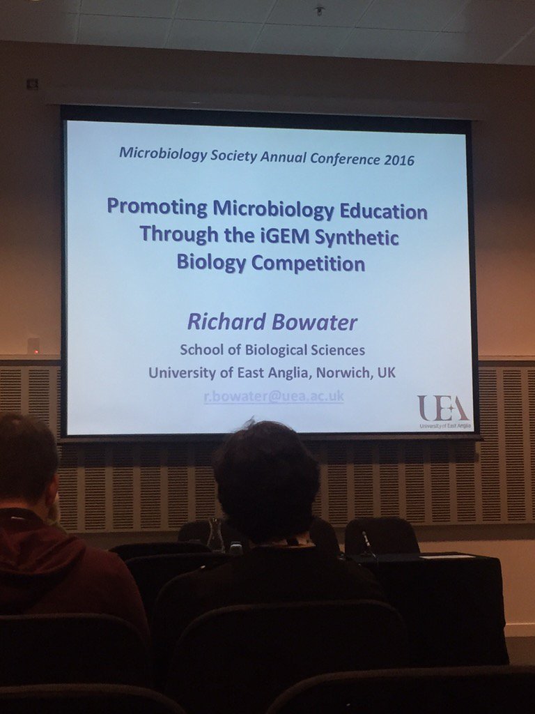 SynBioSocSU's tweet photo. Full support on this talk! 🎉 #iGEM2016 #Microbio16 https://t.co/8Byx3kzBcU