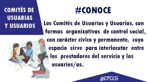 JuanPenaAguirre's tweet photo. #EJERCE tu derecho constitucional de #ControlSocial en la gestión de lo público. @CPCCS https://t.co/Ui7trqymyR