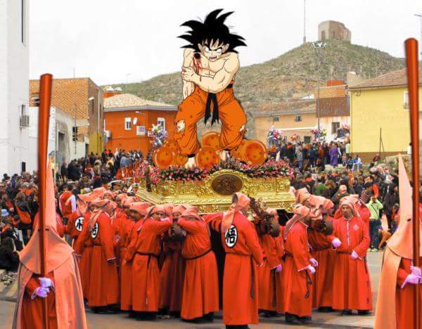 A esta procesión si que iría!! Goku mi único Dios! #SemanaSanta2016