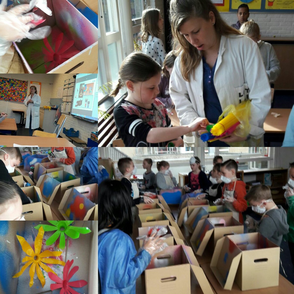 DeNieuweWiel's tweet photo. Petflesbloemen maken in groep 5 en 6! https://t.co/JHsreER2AG