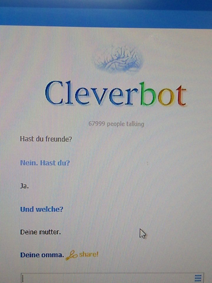 Cleverbot hat endlich was zugegeben <a href="/ConCrafter/">luca</a>