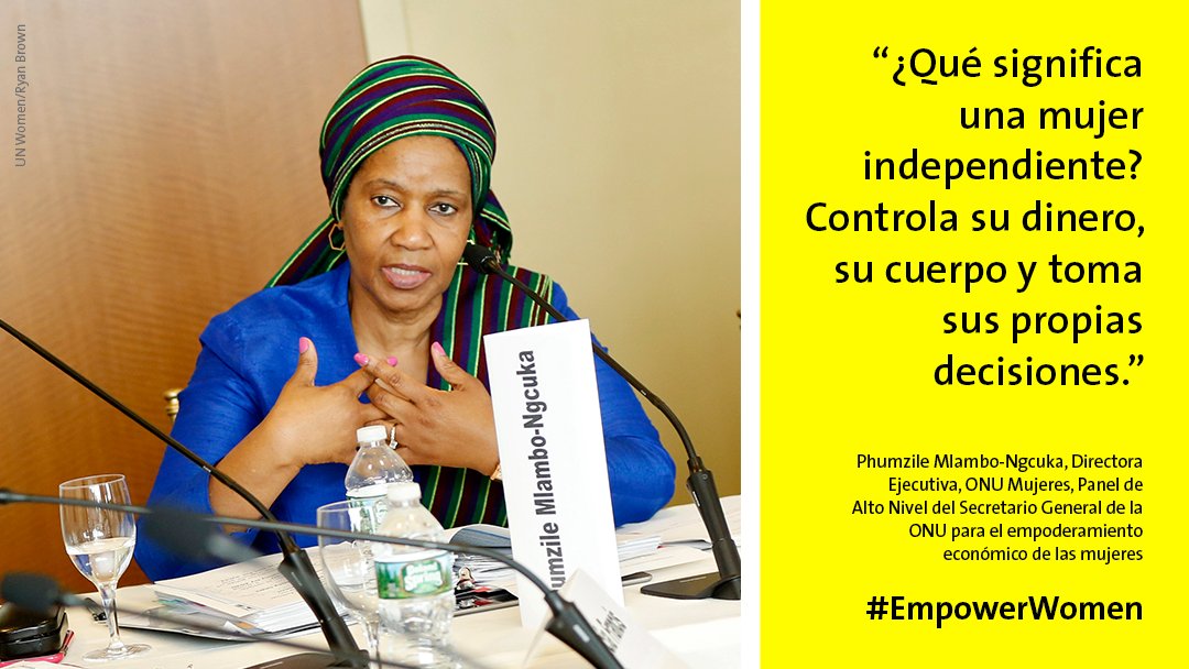 ONUMujeres's tweet photo. Dir.Eje. @phumzileunwomen es miembro del Panel de Alto Nivel para el empoderamiento económico de las mujeres. #CSW60 https://t.co/qMOLMdbe8j