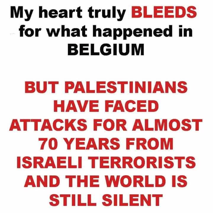 Robert_Martin72's tweet image. Why is it so? #Belgiumattack is horrific sick &amp;amp; shocking but what about #Palestine? They suffer everyday.