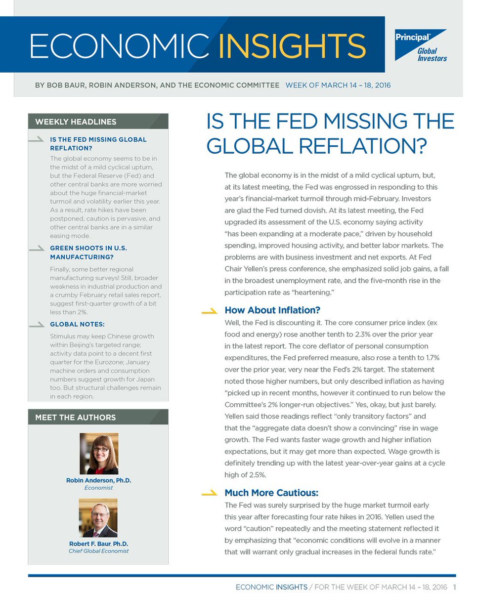 principal's tweet image. Your weekly economic update has arrived! Watch for the report each Wednesday. bit.ly/1pz9285