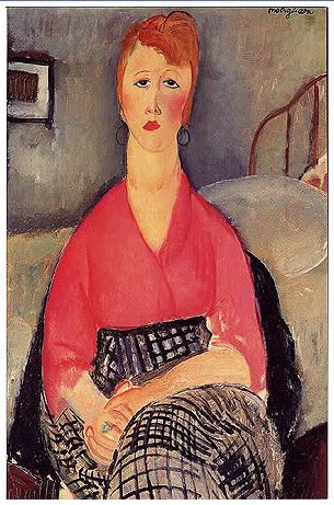 Lawyer_KOREA's tweet photo. 모딜리아니, 빨간 블라우스 La blouse rose or Portrait de femme 1919 oil on canvas Musée Angladon Avignon, Amedeo Modigliani https://t.co/Yp3Q20o0xa