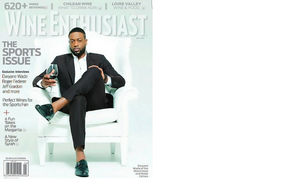 Cheers!  Dwyane Wade on the cover of wine magazine... bit.ly/1q2Polq https://t.co/xPK4NnBF2Y