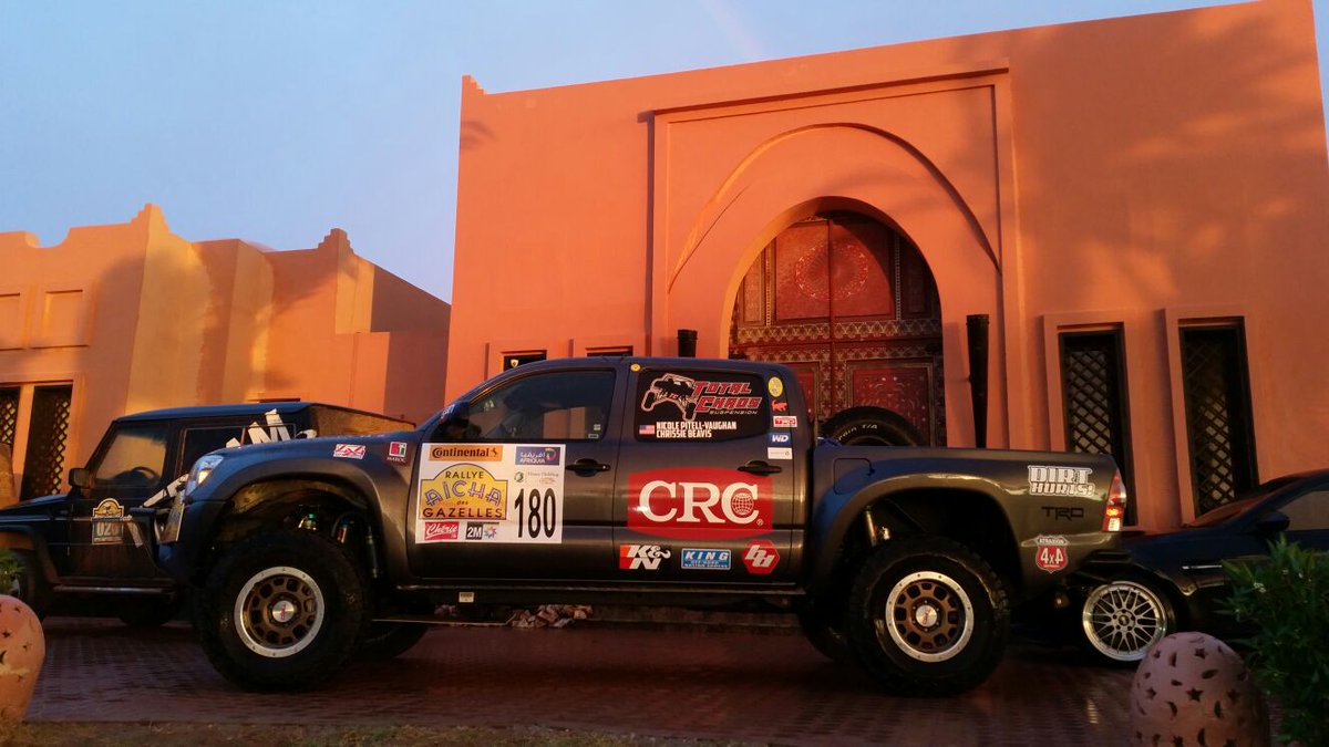 TotalChaosFab's tweet photo. CRC/TOTAL CHAOS #ToyotaTacoma the"Morocco Taco" in its namesake country. #TeamAmericanChaos #gazellerally start now! https://t.co/LosRnHGSNJ
