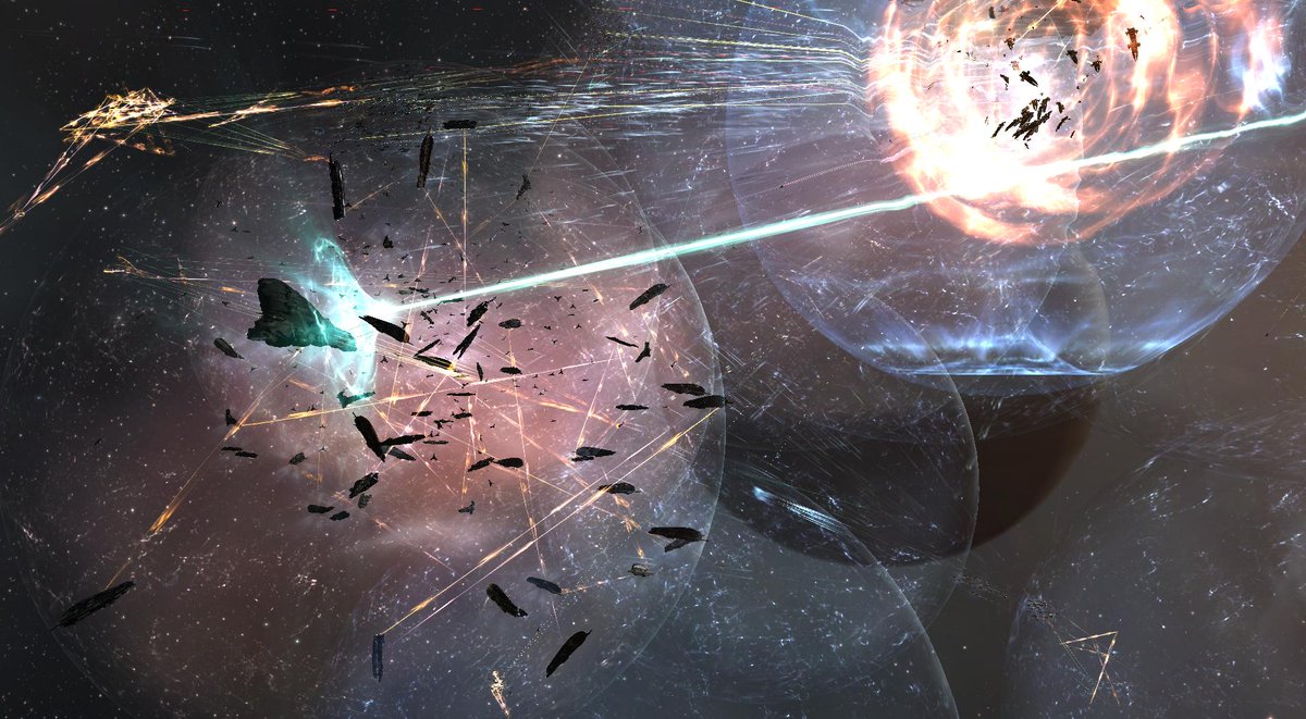 Battle in 2DWM-2. Not my photo. #tweetfleet <a href="/EveOnline/">EVE Online</a>