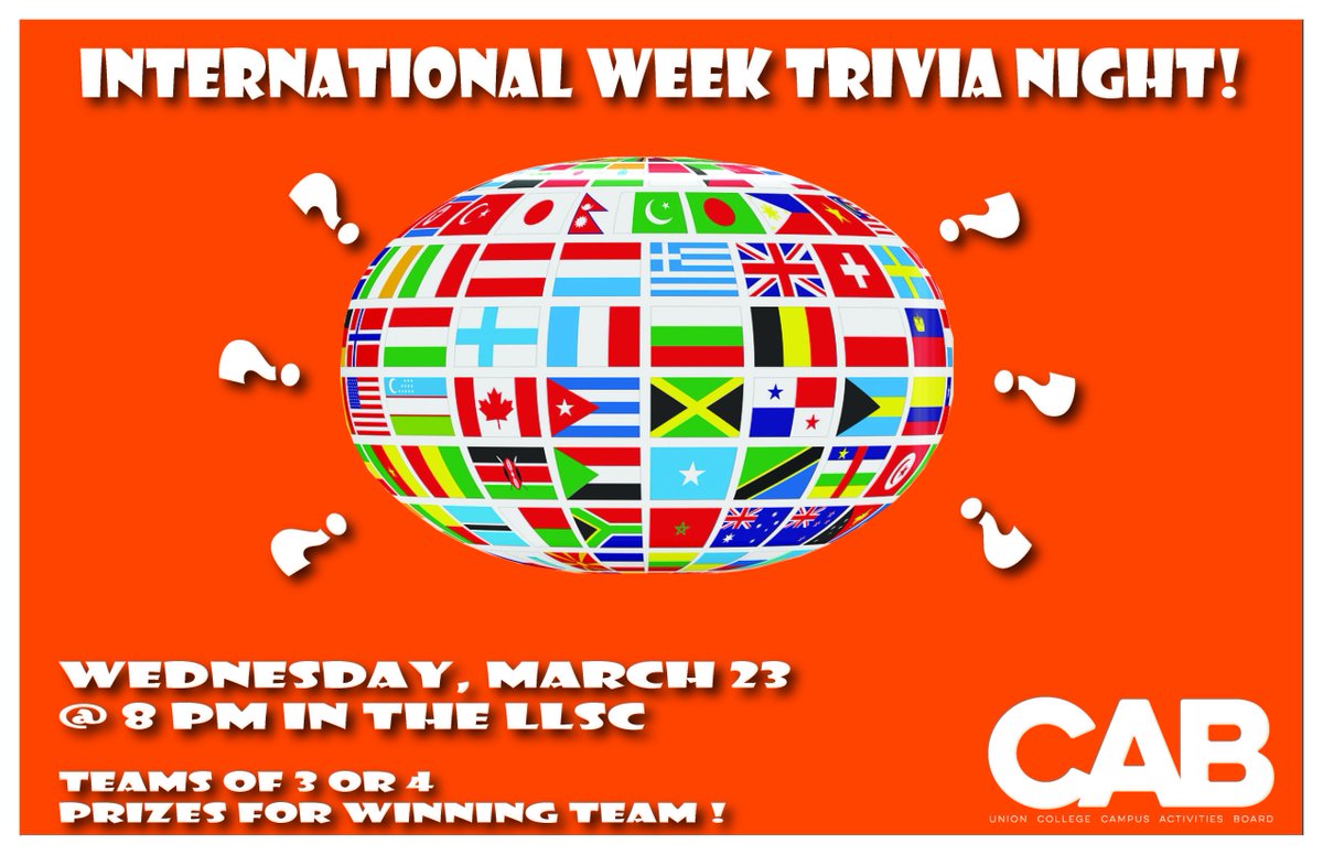 UnionCampusLife's tweet photo. Ready for Trivia Night? https://t.co/GMhIIOjKVv